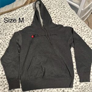 Oversized Champion Hoodie, Size Medium, Dark grey